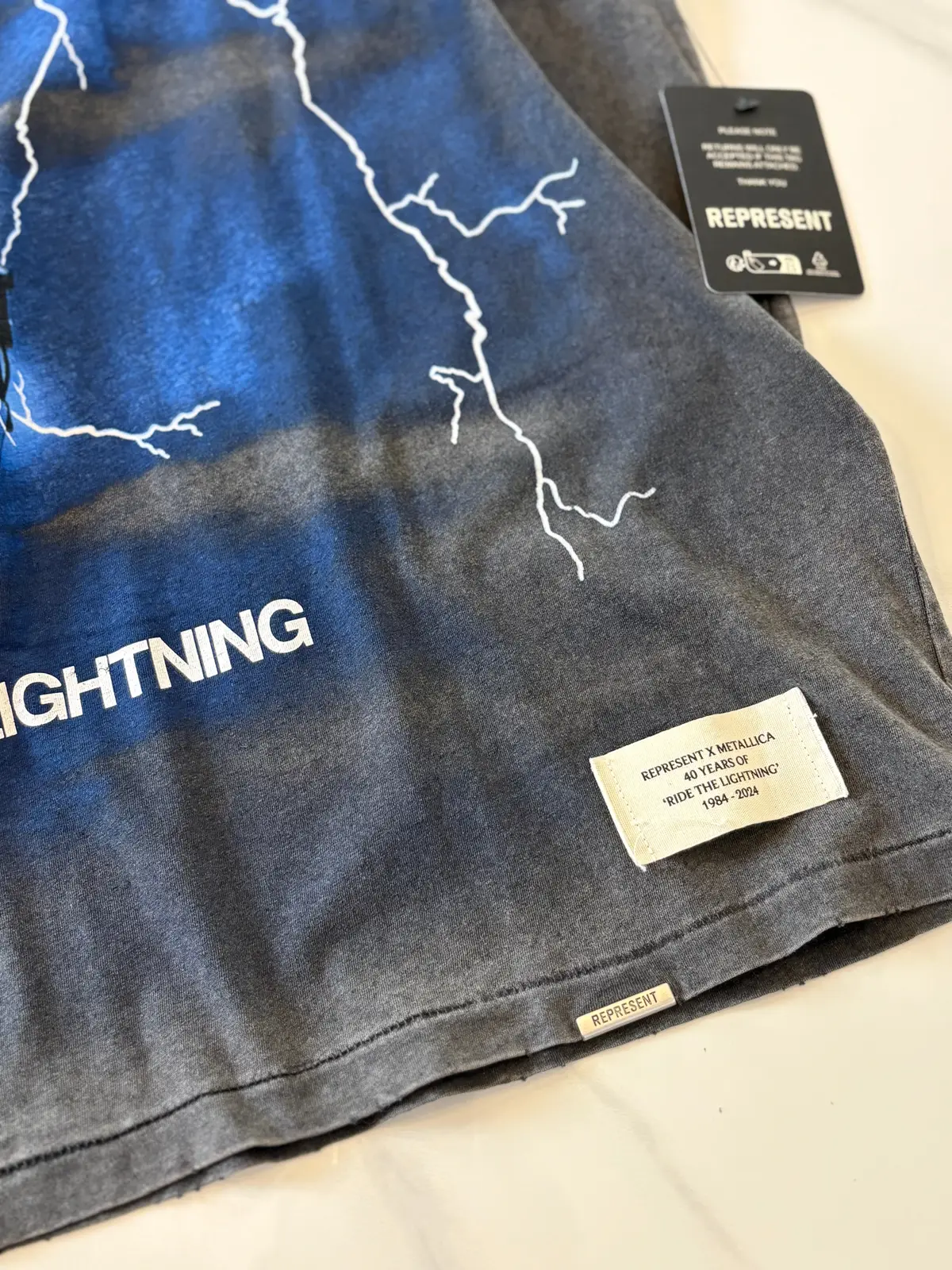 Represent x Metallica ride the lightning tee