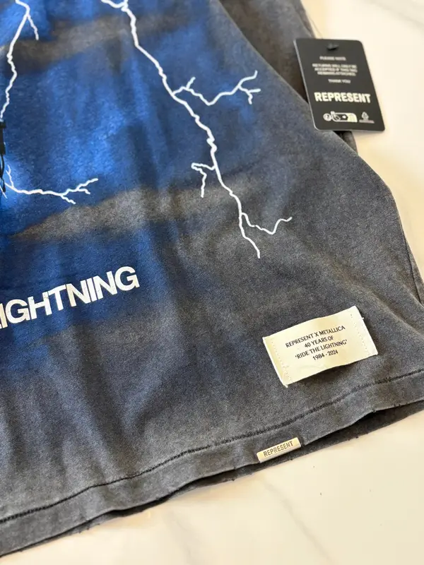 Represent x Metallica ride the lightning tee