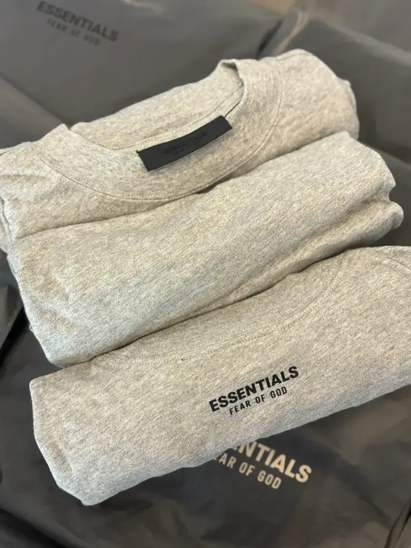 Fear of God Essentials 3-pack tees light heather