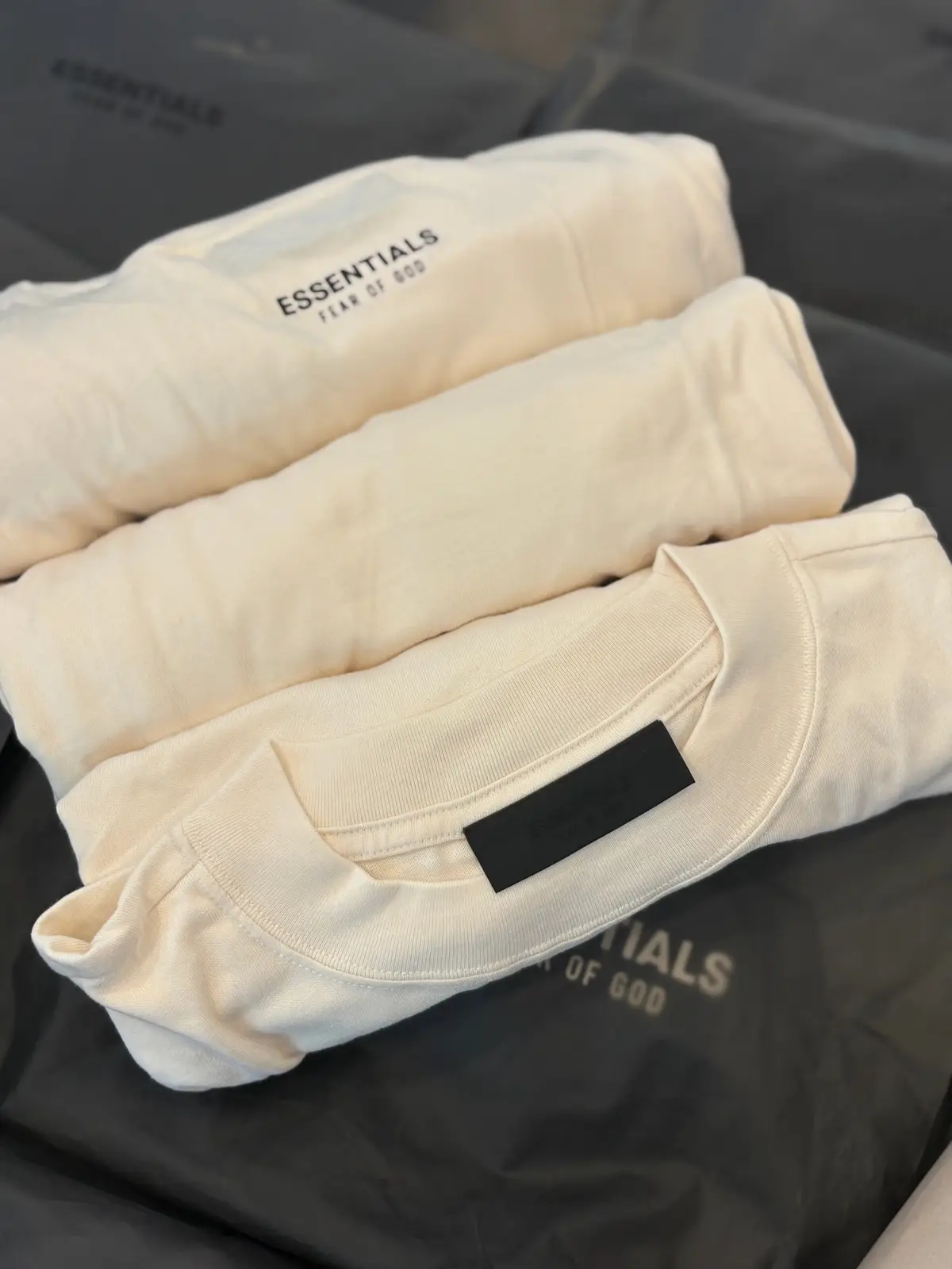 Fear of God Fear of God Essentials 3-pack tees light beige