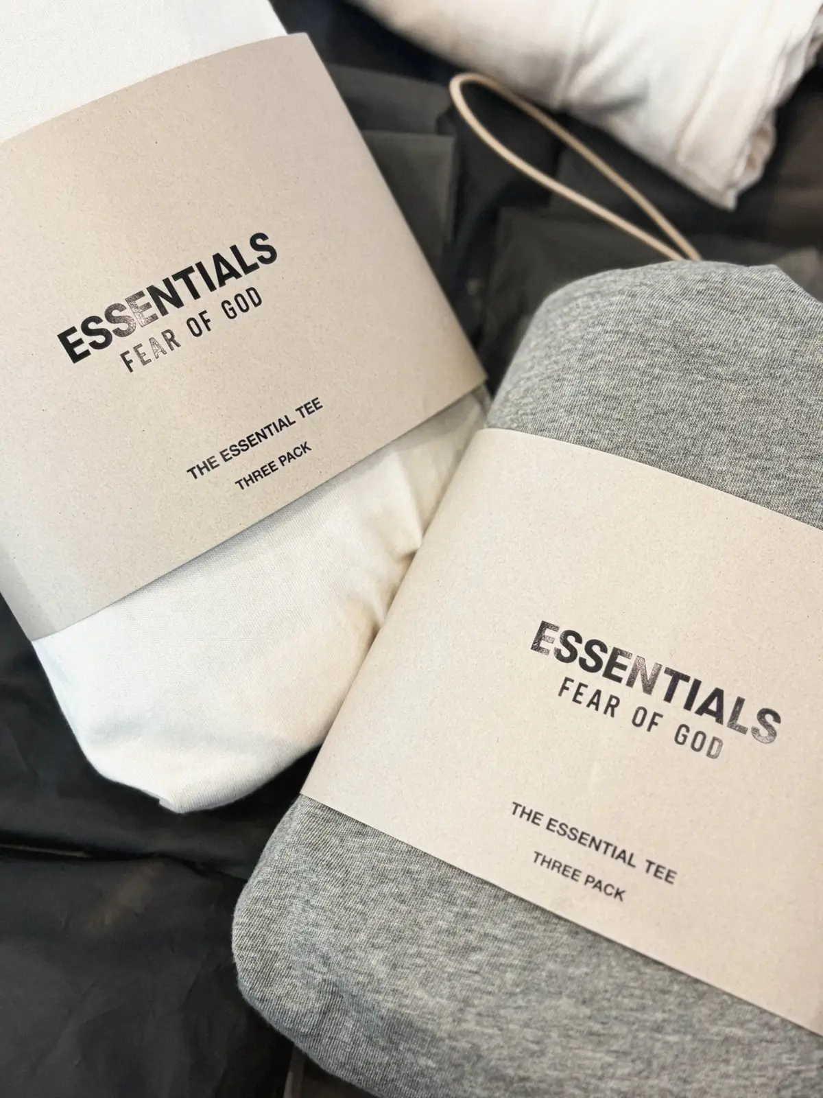 Fear of God Essentials 3-pack tees light beige