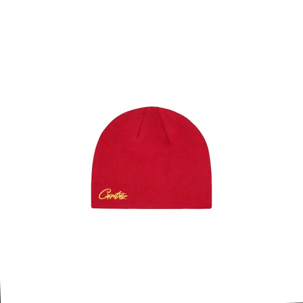 Corteiz Corteiz Allstarz Skully Red/Yellow Beanie