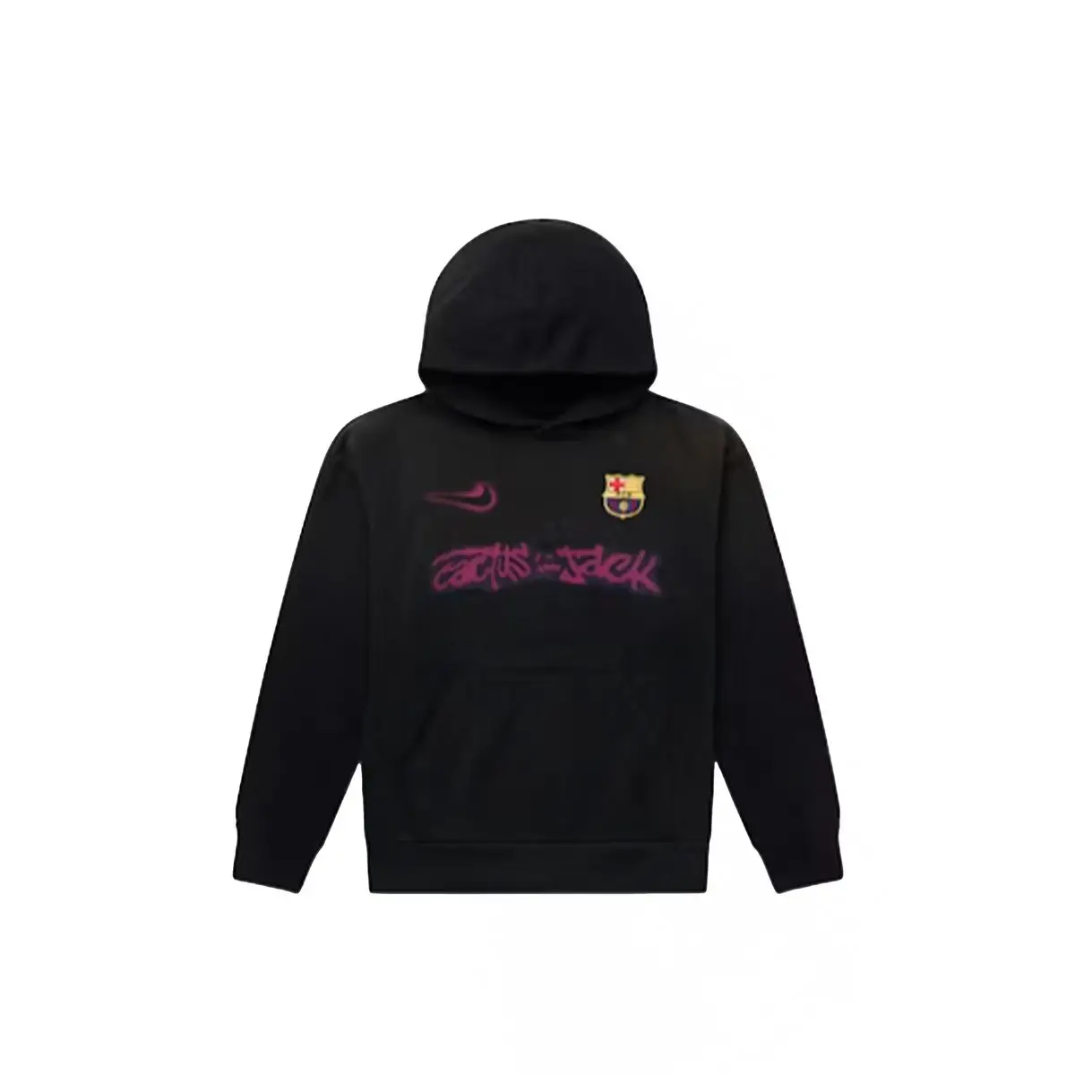 Travis Scott Travis Scott x Nike x FC Barcelona Spray Logo Hoodie Black