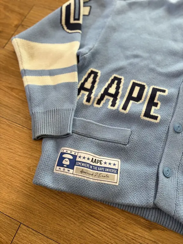 AAPE BY BAPE HEAVYWEIGHT UNIVERSITY CARDIGAN