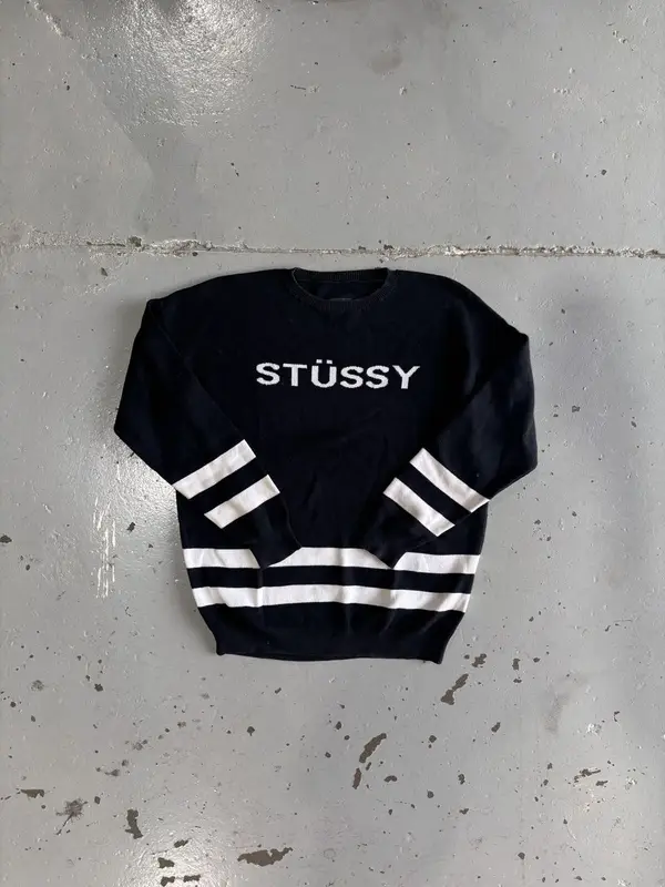 Stussy Black & White Stussy Jersey - Small