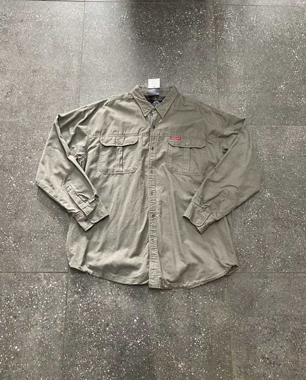 Dickies Vintage Military Green Dickies Shirt - Extra Large