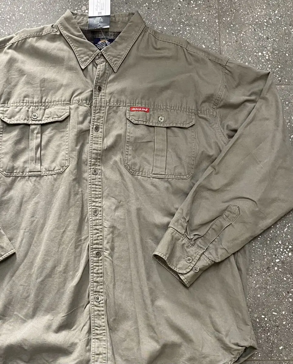 Vintage Military Green Dickies Shirt - Extra Large