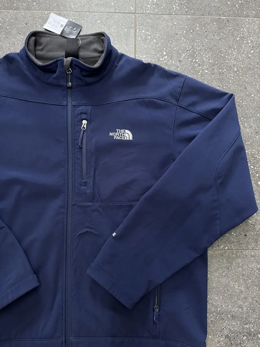 Navy The North Face Soft Shell Apex Jacket - Extra Large