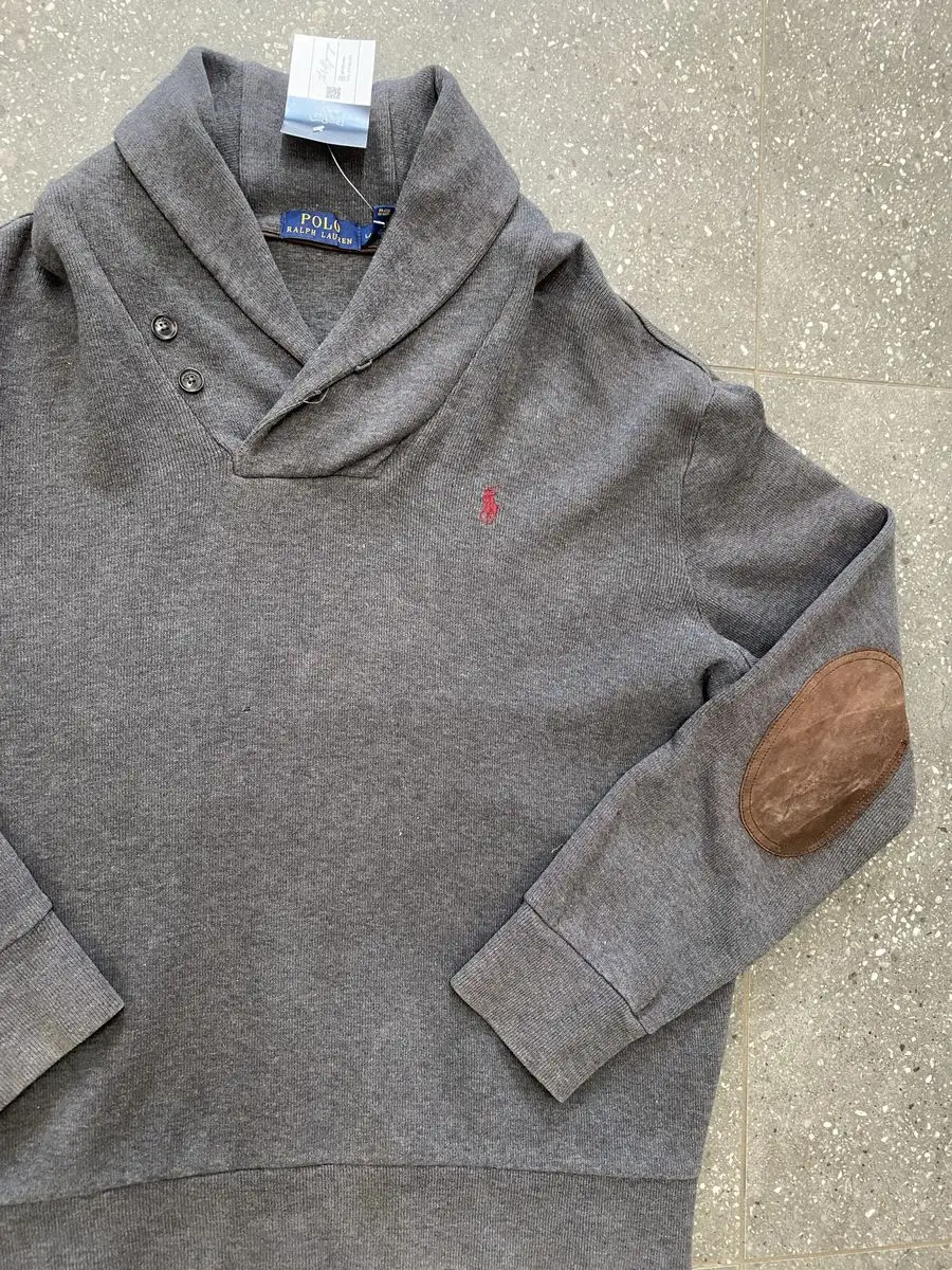 Vintage Grey Polo Ralph Lauren Sweater - Large