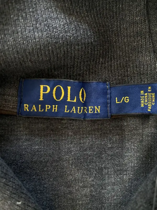 Vintage Grey Polo Ralph Lauren Sweater - Large