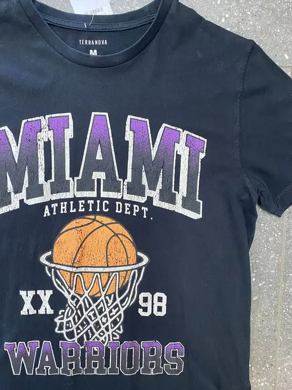 Black Miami Warriors NBA Tee - Medium