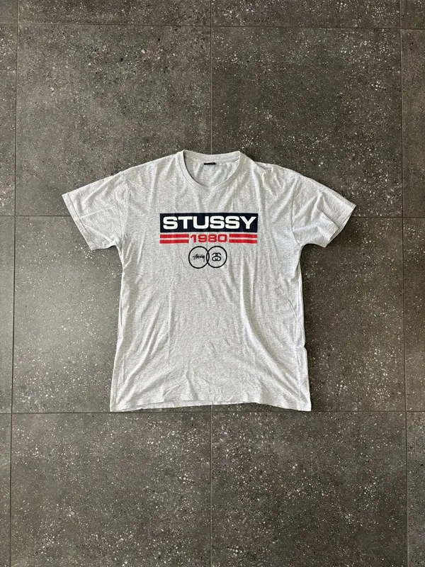 Stussy Grey Stussy Entanglement 1980 Shirt - Extra Large