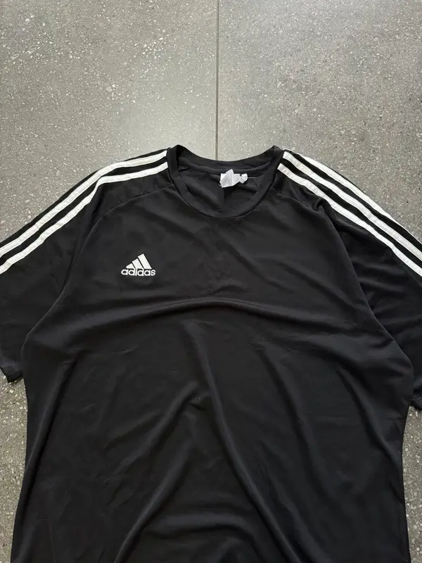 Black & White Adidas Climalite Shirt - Extra Large