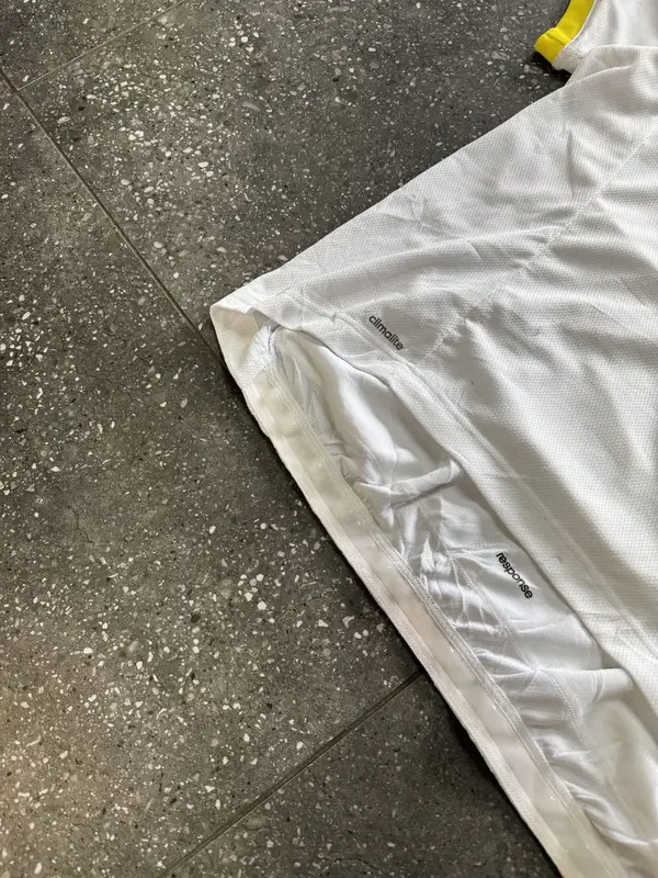 Whit & yellow Adidas Cycling Shirt - Extra Extra Large