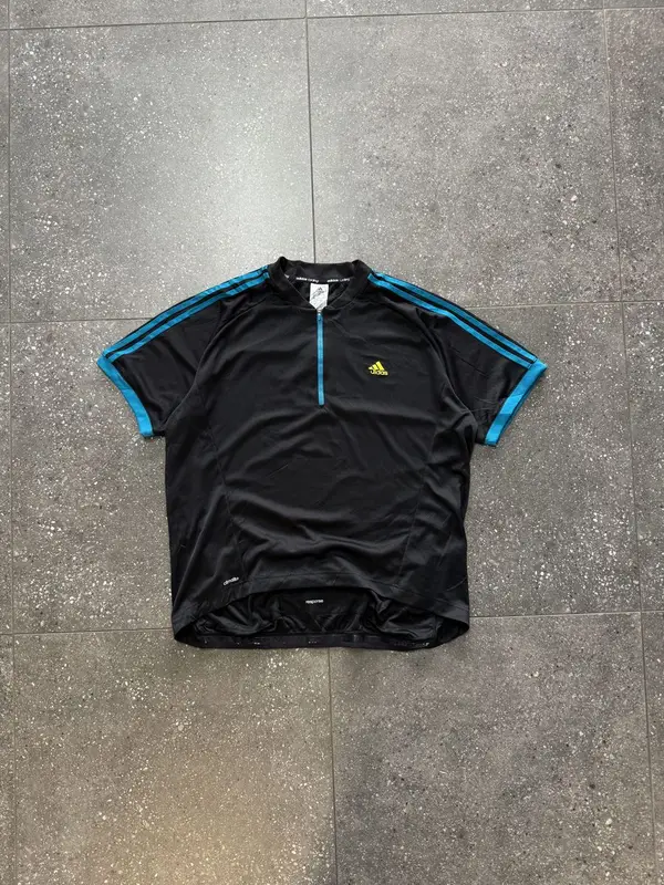 Adidas Adidas Blue & Black ClimaLite Shirt - Extra Extra Large