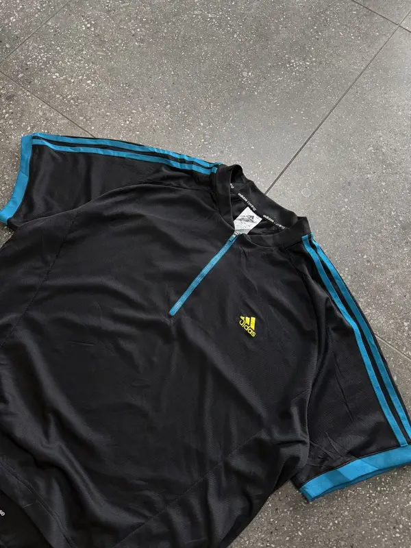 Adidas Blue & Black ClimaLite Shirt - Extra Extra Large