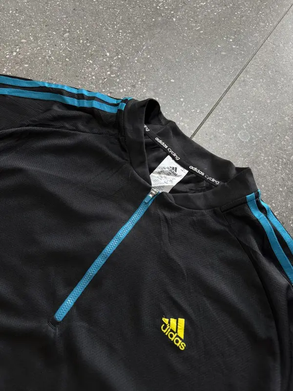 Adidas Blue & Black ClimaLite Shirt - Extra Extra Large