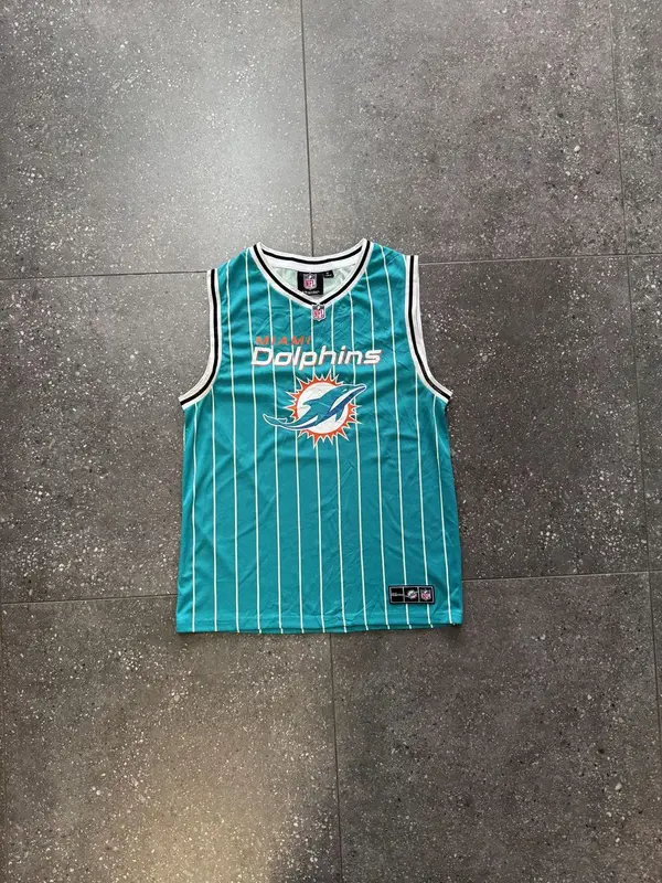  Miami Dolphins NFL Aqua Basketball Vest - Medium