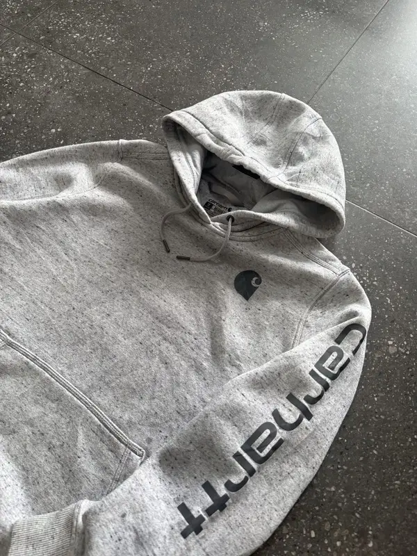 Grey Carhartt Pullover Hoodie - Extra Large