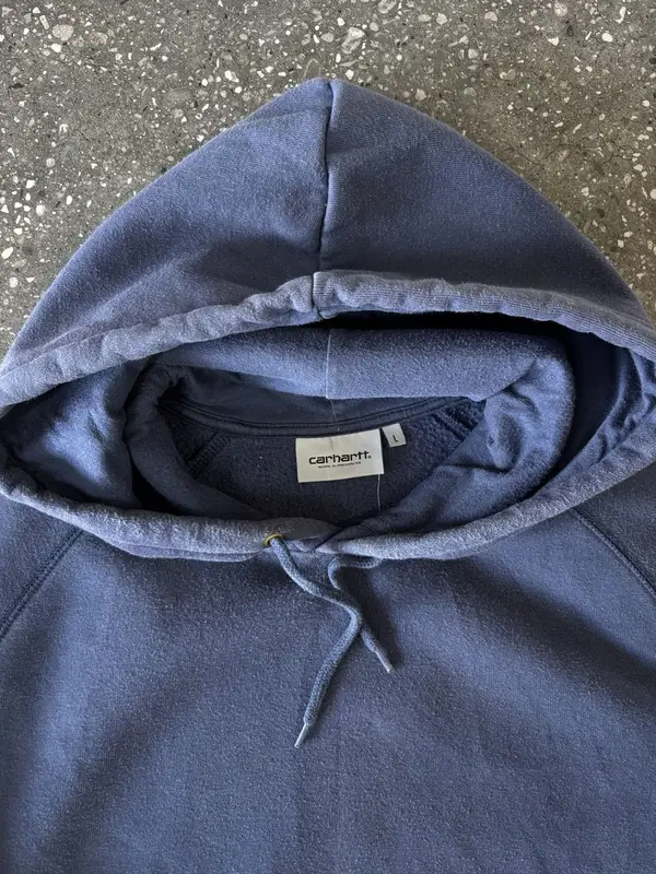 Carhartt WIP Navy Chase Hoodie - Large