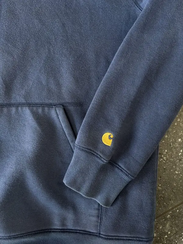 Carhartt WIP Navy Chase Hoodie - Large