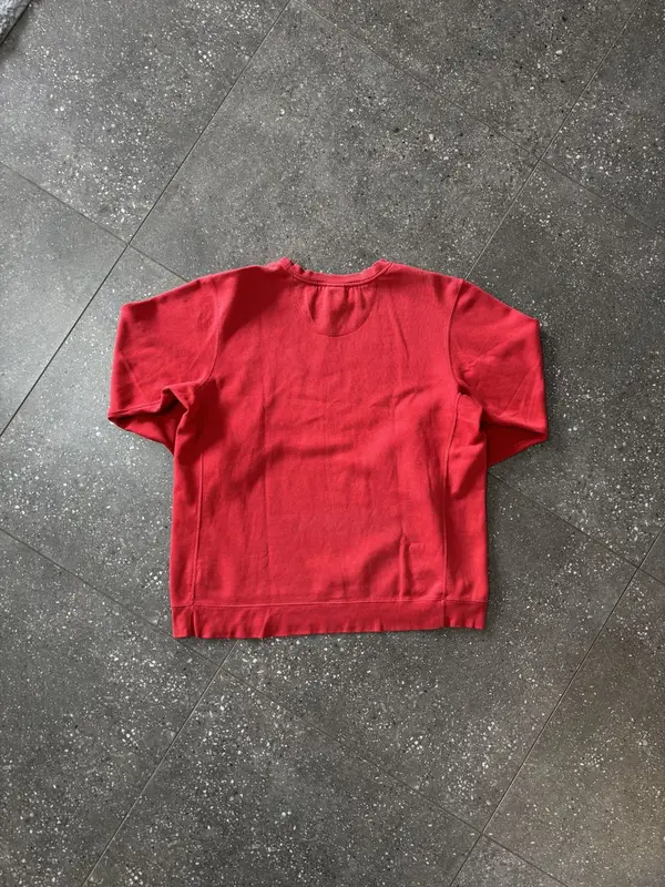 Red Nike Sports Text Logo Sweater - Large