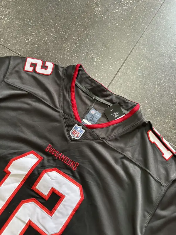 Grey & Red Tom Brady Nike NFL Jersey - Extra Large