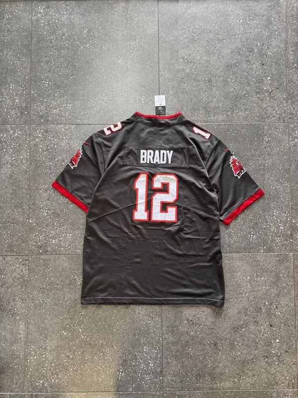 Grey & Red Tom Brady Nike NFL Jersey - Extra Large