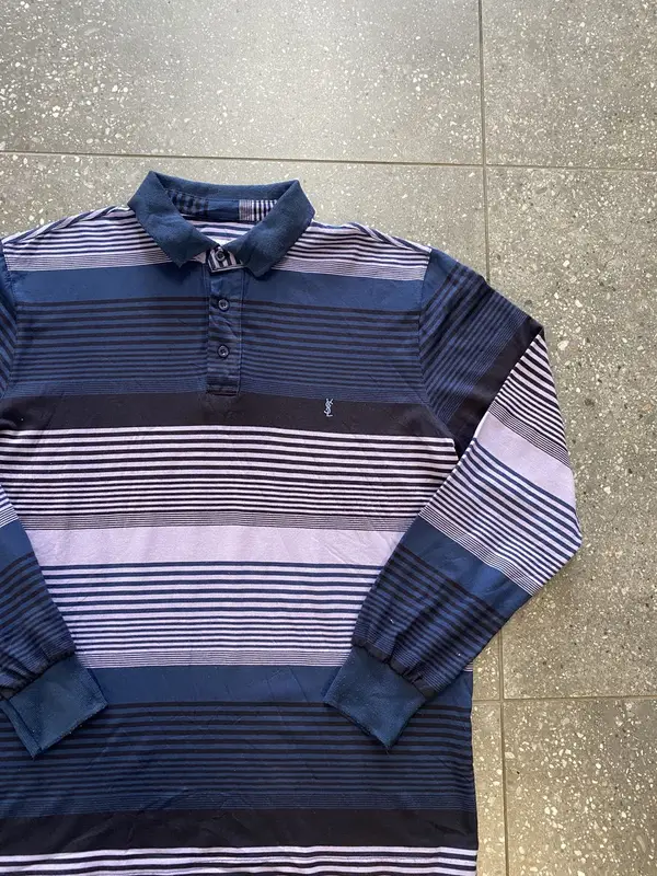 Black, Navy & Purple YSL Long Sleeve Golf Tee - Extra Extra Large