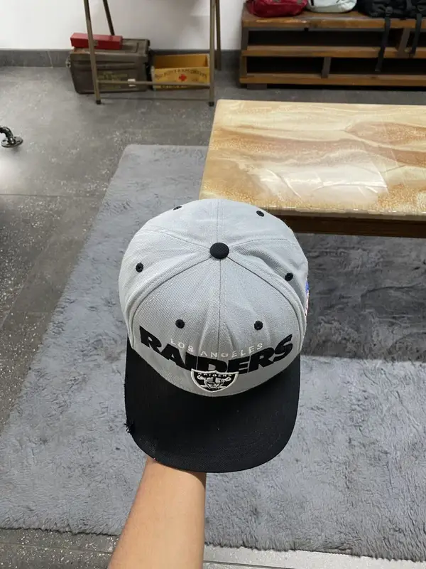 Gray & Black Los Angeles Raiders NFL Mitchell & Ness Snapback - OSFA