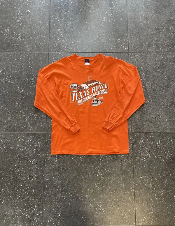  Orange Illinois Texas Bowl Long Sleeve Tshirt - Large