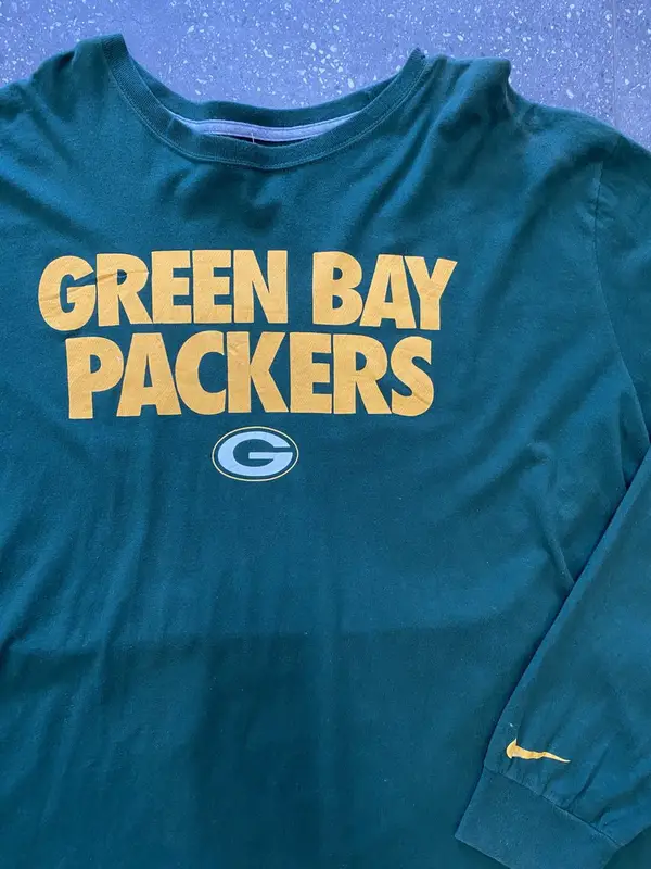 Nike Green NFL Bay Packers Long Sleeve Tshirt - XXXXL