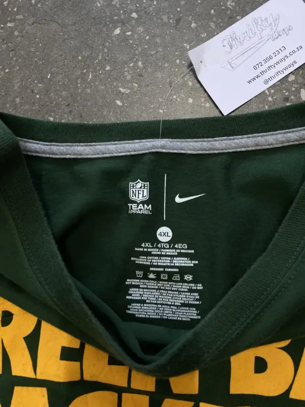 Nike Green NFL Bay Packers Long Sleeve Tshirt - XXXXL