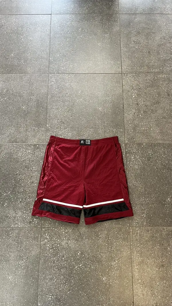 Starter Vintage Red & Black Starter Shorts - 28 - 40 - Extra Large