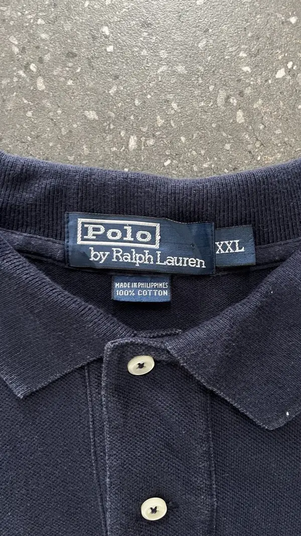 Vintage Navy Polo By Ralph Lauren Long Sleeve Golf T-Shirt - Extra Extra Large