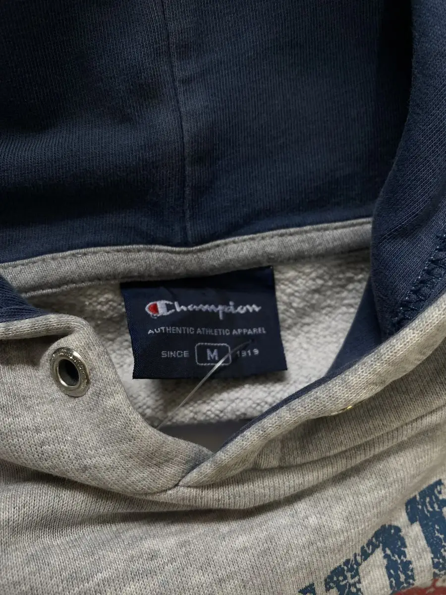 Grey 1919 New York Champion Hoodie - Medium