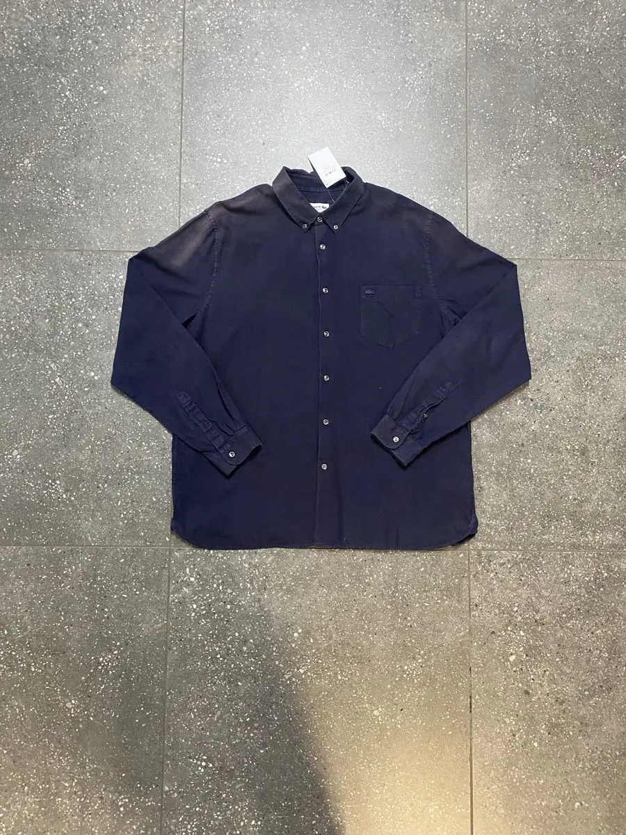 Lacoste Dark Blue Lacoste Button Down Shirt - Extra Large