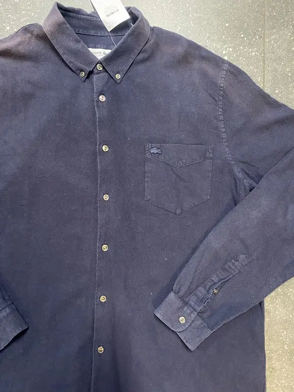 Dark Blue Lacoste Button Down Shirt - Extra Large