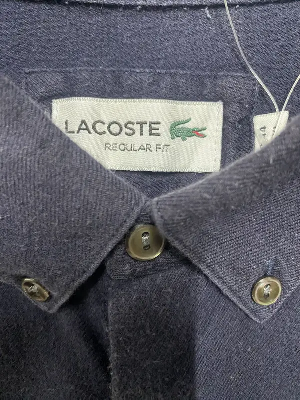 Dark Blue Lacoste Button Down Shirt - Extra Large