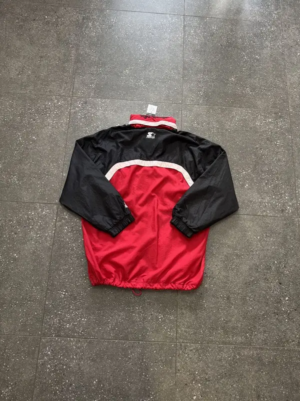 Vintage Red & Black 90s Detroit Wings Starter Jacket - Extra Large