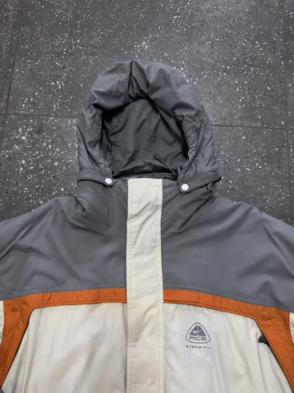 Vintage Light Grey, Orange & Cream Nike ACG Jacket - Extra Large