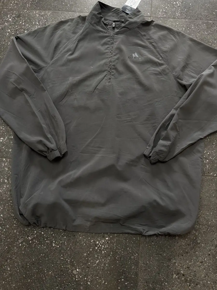 Vintage Grey Adidas Windbreaker - Large