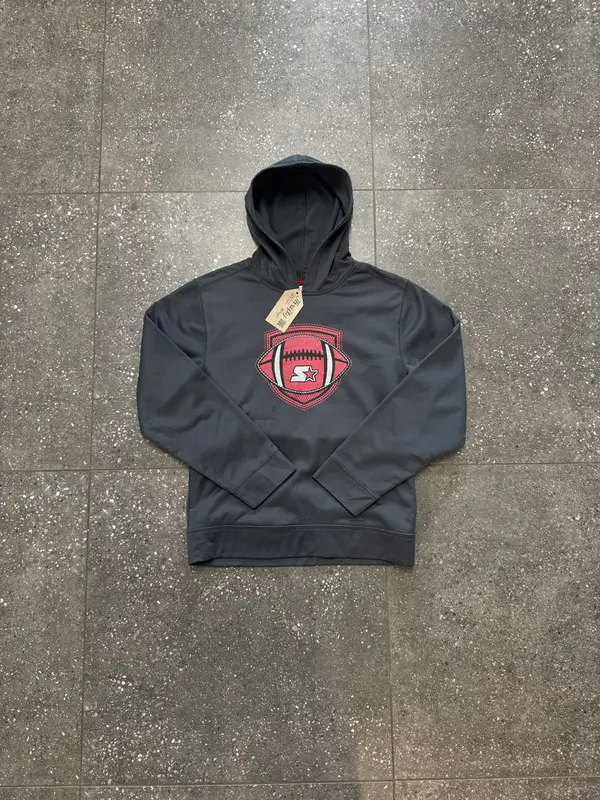 Starter Grey & Red Starter Hoodie - Kiddies Extra Large