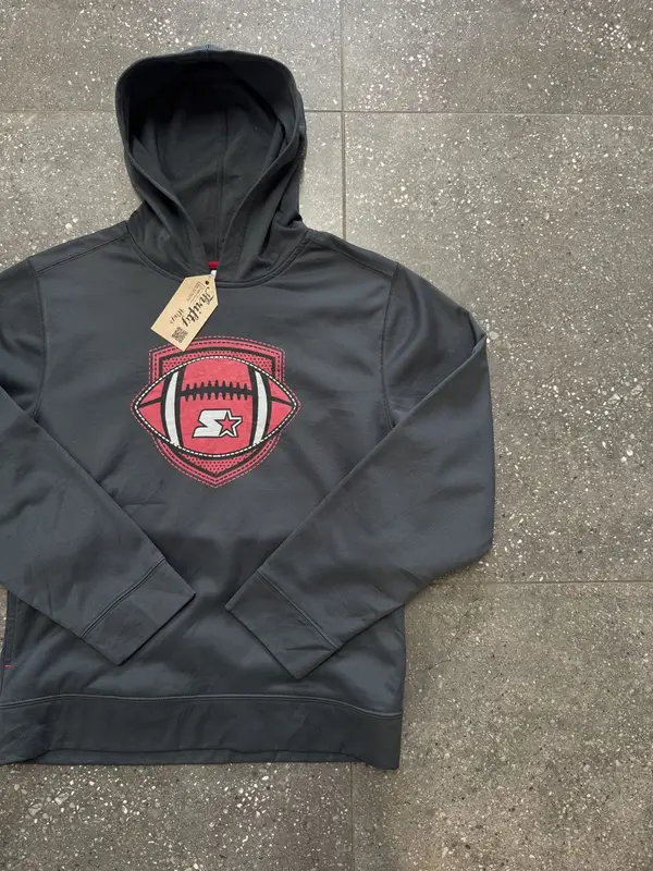 Grey & Red Starter Hoodie - Kiddies Extra Large