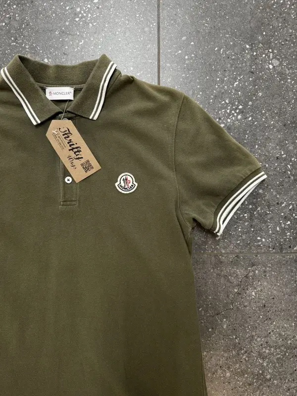 Green Moncler Golf Shirt - Small