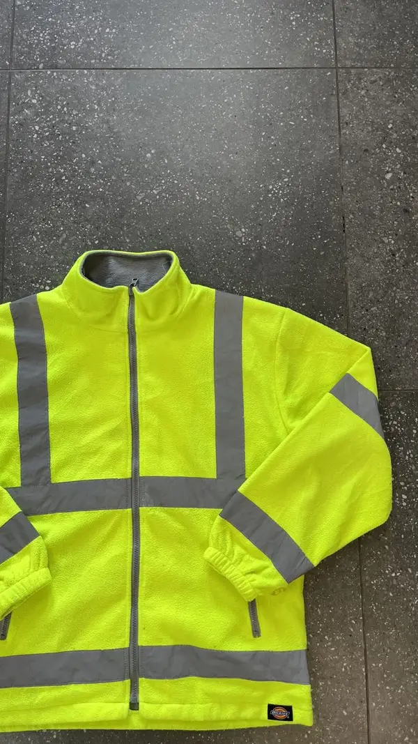 Green Dickies Hi-Vis Fleece Jacket - Medium