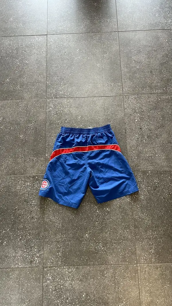 Vintage Red & Blue Chichago Cubs Swim Shorts - Large (38 x 40)