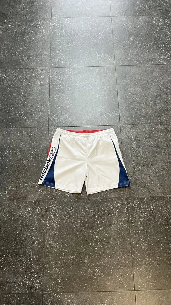 Reebok Vintage White & Navy Reebok Shorts - Extra Large