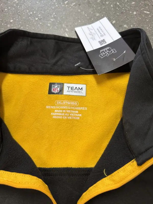 Vintage 1/4 Zip Up Pittsburg Steelers - Extra Large