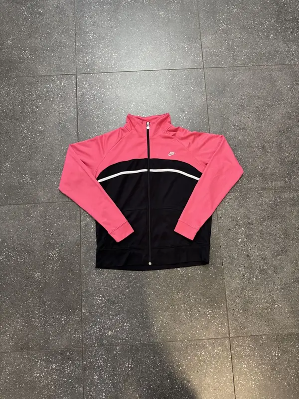 Nike Vintage Black & Pink Nike Jacket - Womens Large